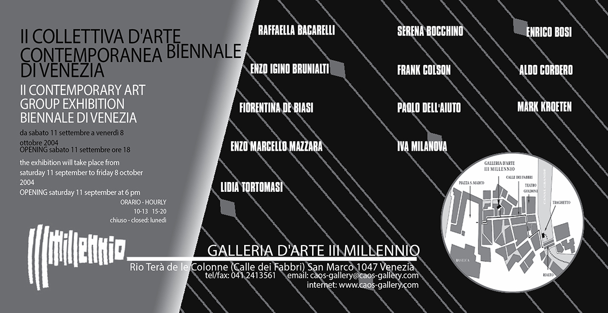 2 collettiva arte contemporanea biennale di venezia galleria arte terzo millennio gallery art third millennium
