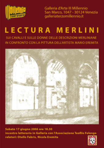 lectura merlini locandina galleria arte terzo millennio art gallery third millennium venezia