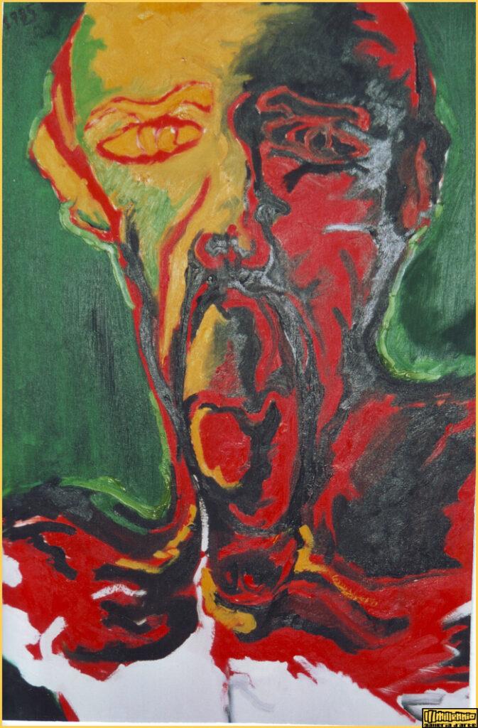 alberto tosin, particolare di una crocifissione, olio su tela cm 100x70, primo concorso internazionale arte contemporanea galleria d'arte terzo millennio venezia, curatore nicola eremita